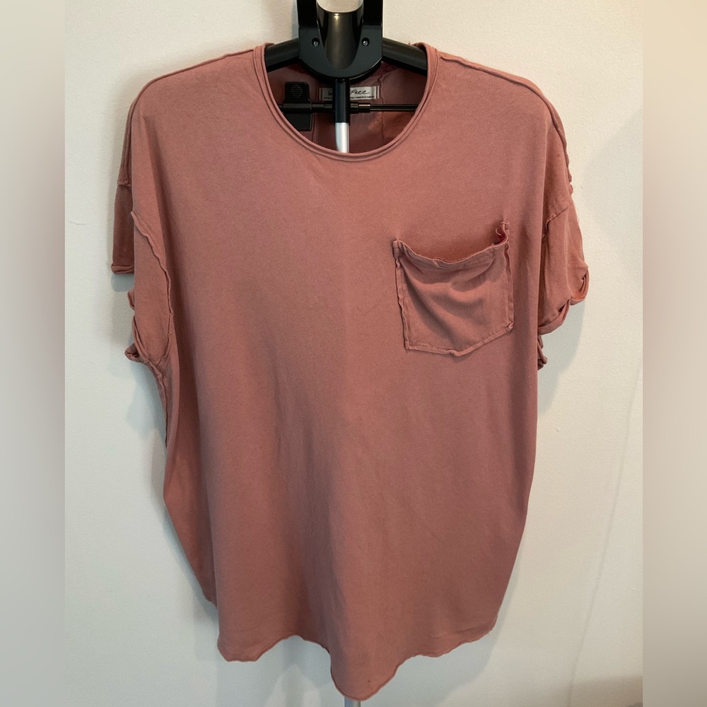 We The Free Woman’s Dusty Rose Oversized Short Sleeve Tee XS